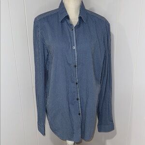 Hugo Boss Navy Checkered Casual Shirt